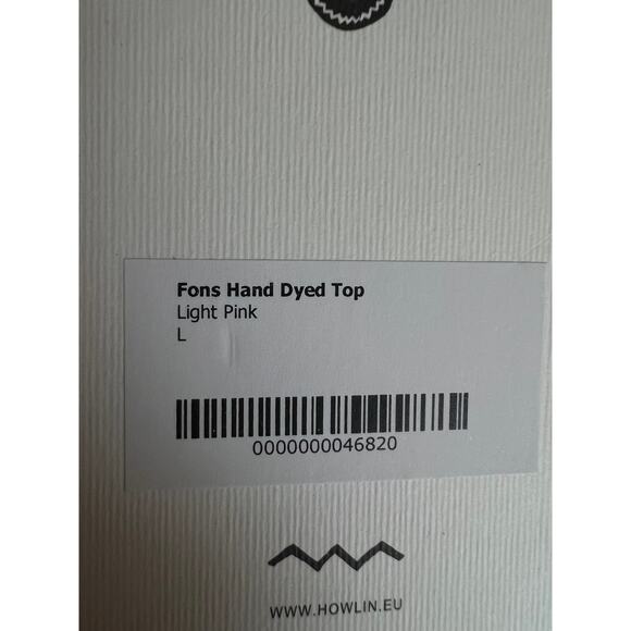 New Howlin" Fons Hand Dyed Men Top Tee in Light Pink Size Large Short Sleeves - Picture 7 of 10